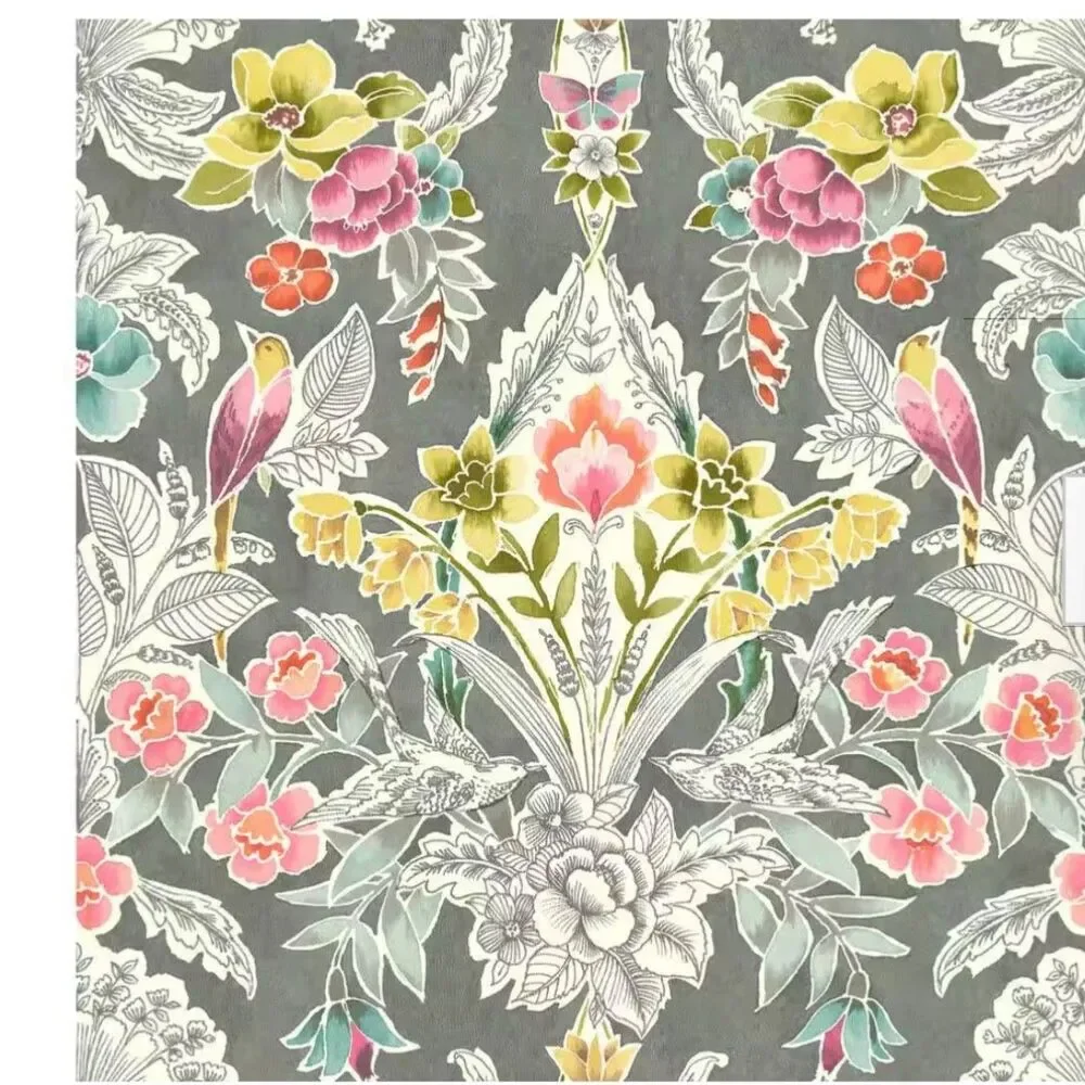 NuWallpaper Vinyl Peel and Stick Wallpaper Grey Summer Love NUS4050
